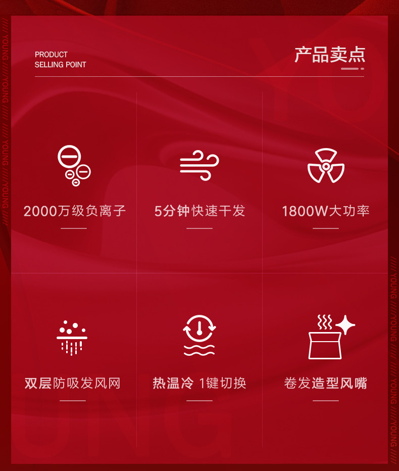 小米生态链 须眉 2000万级负离子吹风机 日本进口温控器 图2