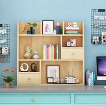 Small book table bookshelves Desktop Students Office shelve for children floating window multilayer minimalist bookcase solid wood