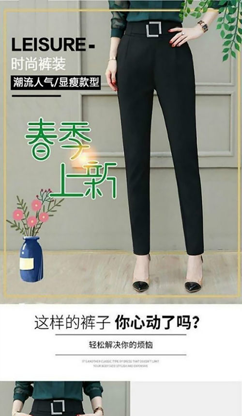 新款哈伦裤女小脚裤女时尚百搭韩版显瘦直筒高腰休闲裤春秋长裤详情1