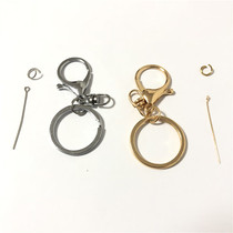 Lobster buckle key ring wool felt poke music gold silver keychain diy handmade accessories Creative gift