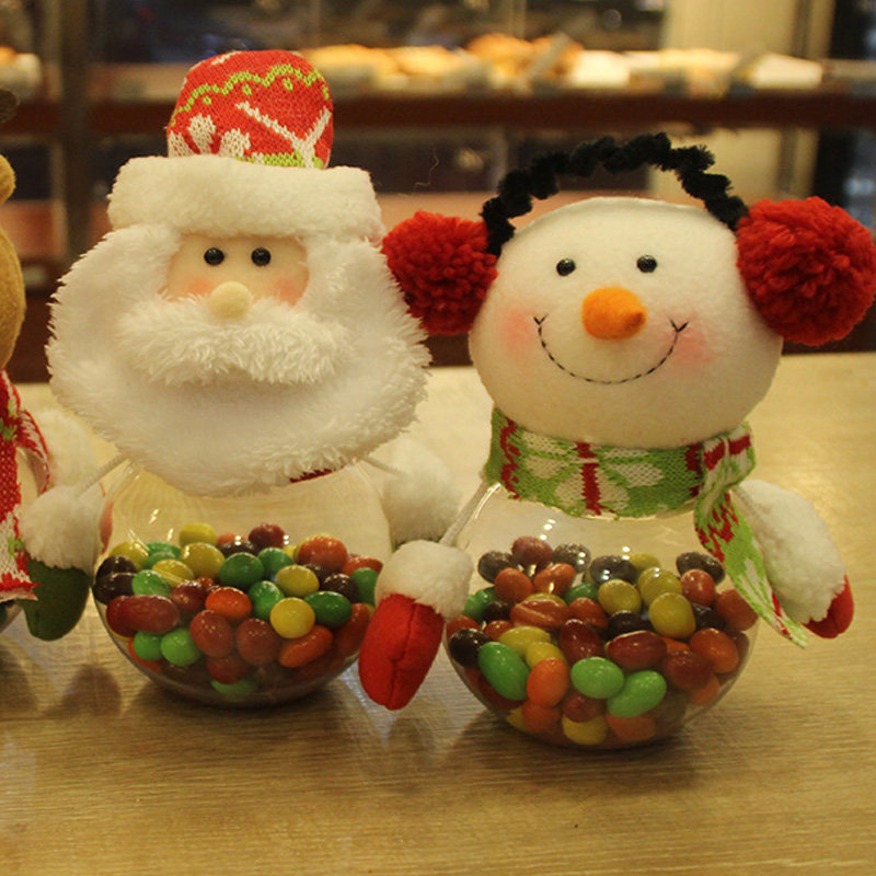 Christmas children's doll candy jar gift Christmas old man doll villain ornaments Christmas Eve apple box table