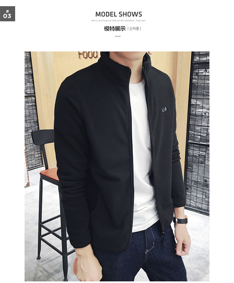 Áo len nam 2018 Áo khoác dày mới Áo len nam giản dị Kích thước lớn Lông cừu Lông cừu Zipper Zipper áo hoodie nam chính hàng