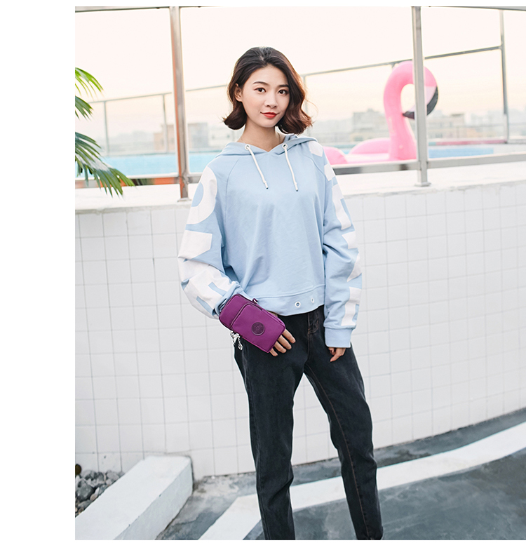 Túi đựng điện thoại di động 6 inch Túi xách mini nữ chạy thể thao đeo tay túi đeo tay Messenger treo cổ thay đổi túi điện thoại di động - Túi điện thoại túi nữ