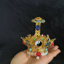 Taoist supplies hat lotus crown three clear crown hibiscus crown upper clear crown Taoist crown Chinese style crown hat gem style crown Xiangyun