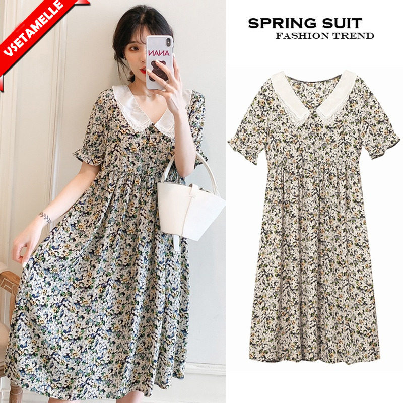 Pregnant Chiffon Dress Long 2021 Summer Flower Pregnant Baby Dress Sweet Large Size Fashionista Dresses