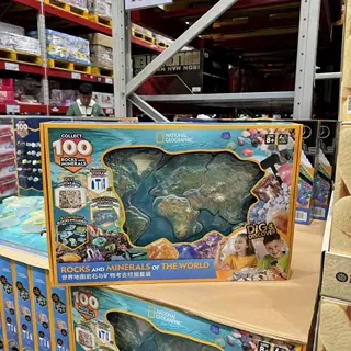 Sam's Hot Sale: Lecube National Geographic World Map Rock and Mineral Archaeological Excavation Series Gift Set
