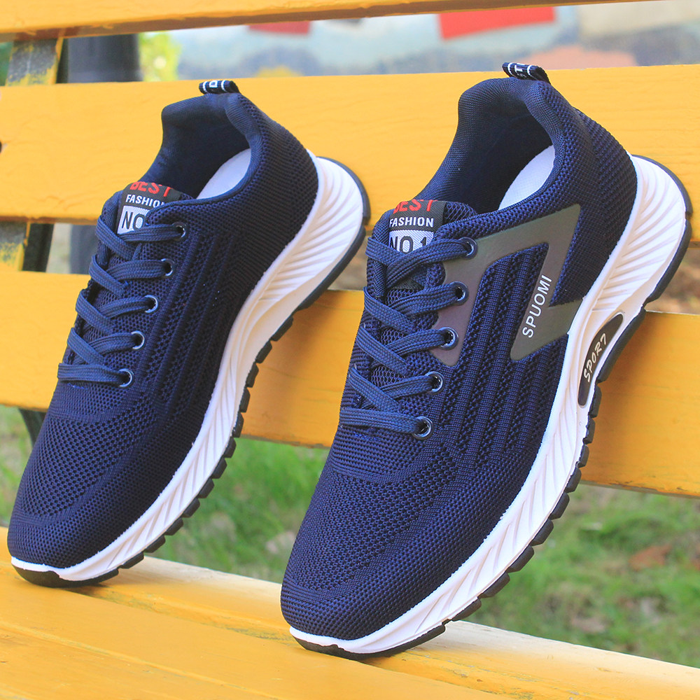 Shoes Men's Sports Shoes Summer Breathable Mesh Shoes Versatile Trendy Men's Shoes Hollow Deodorant Lightweight Work Casual Shoes