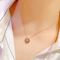 18K Gold Courting Wedding Diamond Necklace Diamond Pendant Naked Drill Ring Custom Hearmove Diamond Pendant Woman