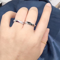 Yiqi Jewelry White 18K Gold Courting Wedding Diamond Pair Ring Diamond Ring Pt950 Platinum to Withdrawal Custom