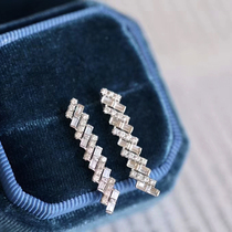 Art Qi Jewellery 18K Gold Fashion Diamond Earrings Square Drill Earrings Ear Hook Jewellery Custom Carat Diamond