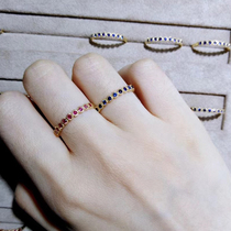 Art Qi Jewelry 18K Rose Gold Red Sapphire Platoon 100 Hitch Jewel Ring Jewelry Custom