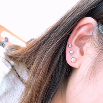 18K Gold Wedding Diamond Earrings Diamond Earrings Diamond Earrings Diamond Earrings Real Drill Naked Drill Ring Designation