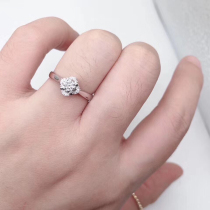 Yiqi Jewelry 18k Platinum Courting Wedding Diamond Ring Jewelry Nude Drill Custom Female Diamond Ring