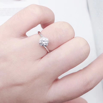 Yiqi Jewelry White 18K Gold Courting Wedding Diamond Ring to Ring Platinum One Carat Ring Girl