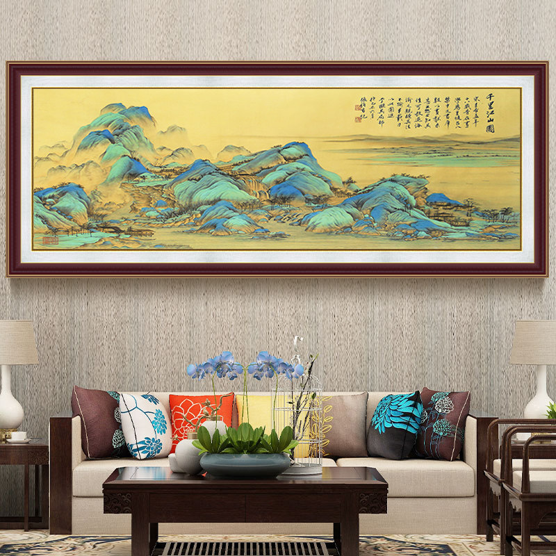 Mona Lisa Cross embroidered thousands of miles with a new living room famous painting landscape 2021 scenery 2022 Line embroidery