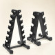 Double-Layer Dumbbell Rack, Commercial Fitness Equipment, Professional Three-Layer Hexagonal Dumbbell Stand, Home Rubber-Coated Dumbbell Display Rack