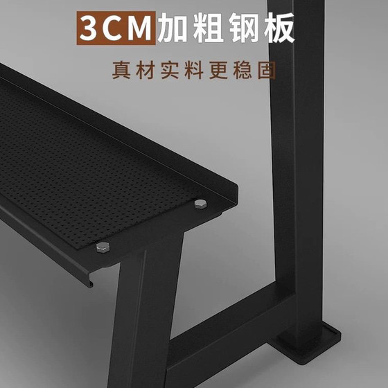 Double-Layer Kettlebell Rack Gym Storage Rack Organizer with Anti-Slip Rubber Coating Cast Iron Plastic Kettlebell Holder