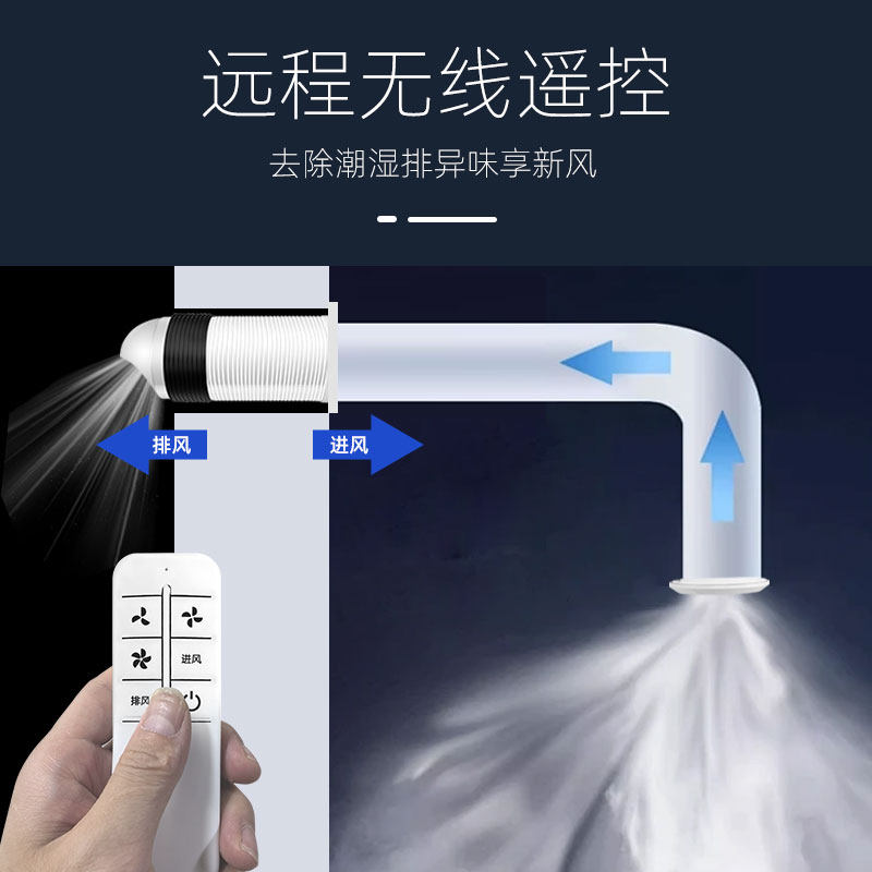 Wall-Mounted Fresh Air Machine, Two-Way Wall-Penetrating Integrated Purifier, Fresh Air System, Bedroom Quiet Home Exhaust Ventilation Fan