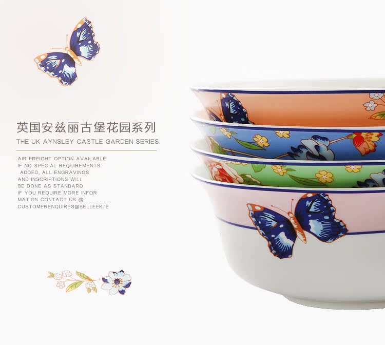 Nghệ thuật Nước hoa Lâu đài Xương Trung Quốc Bộ đồ ăn Cơm Bát Mì Bát Súp Bát Salad Salad Trang chủ Bát nhỏ Xuất khẩu Phong cách Châu Âu dĩa sứ