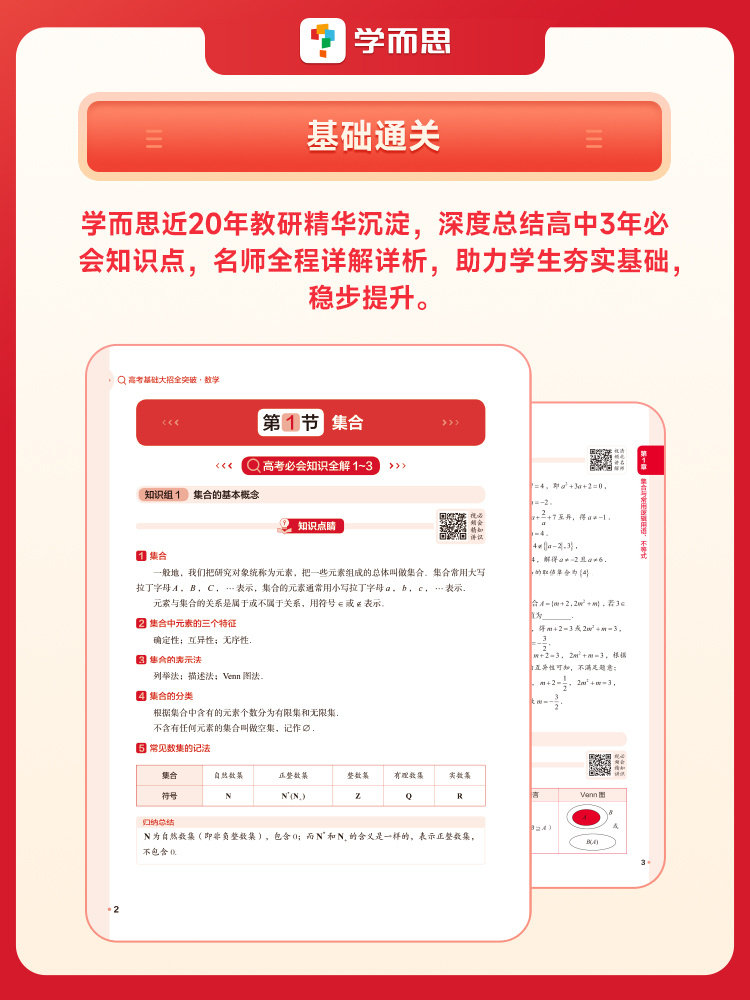 [Xueersi Flagship Store]Comprehensive Breakthrough in High School Exam Basics - Intelligent Educational Tools for High School Mathematics, Physics, Chemistry, and Science - Practice Workbook for Grades 10, 11, and 12 with Video Explanations of Key and Difficult Points