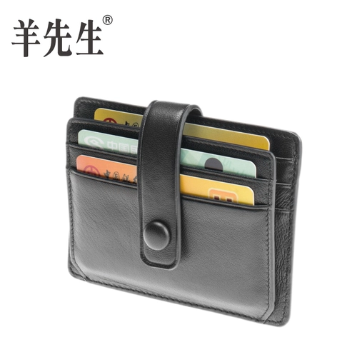 羊先生 Вместительный и большой картхолдер, короткий ультратонкий мягкий кошелек, сумка через плечо, из натуральной кожи