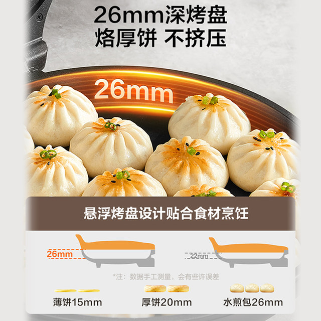 Supor Electric Griddle for Home Use, Double-Sided Heating Pancake Maker, Deepened and Enlarged, 2024 New Model, Official Genuine Product