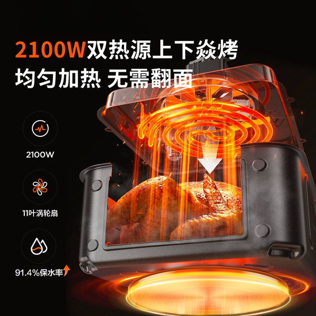 Supor Air Fryer for Home Use, Large Capacity, Visible Multi-Functional Oven, New Model Electric Fryer, Official Genuine Product