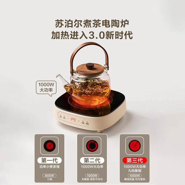 Supor all-glass health kettle office small stew household constant temperature multi-function kettle 2025 new model