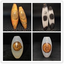 Nine-eyed stone Tianye Tianzhu Meng Tianzhu Nine-eyed Tianye Shale raw stone Fine natural pure meat white material Tianye pendant