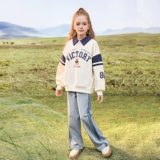 Tide, осенняя весенняя детская толстовка, воротник поло, подходит для подростков, детская одежда