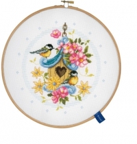 Vervaco PN-0151950 Our new bird house (including embroidery stretch)Cross stitch Non-finished product