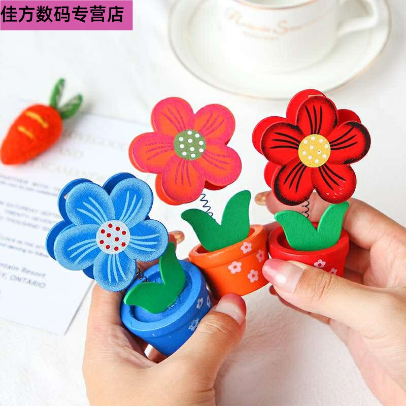 Flower decoration Photo clip Postcard clip Post-it clip Vertical desktop post-it message clip Photo clip decoration