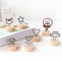 Post-it note holder desktop vertical simple cute photo clip Message note clip Home decoration ornaments
