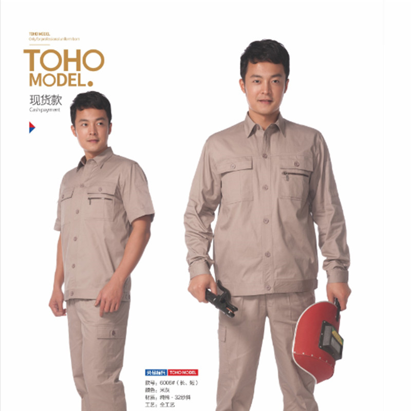 Work clothes polo shirt custom short sleeve t-shirt workshop steam repair full pure cotton abrasion-proof labor jacket and summer electric welding clothes