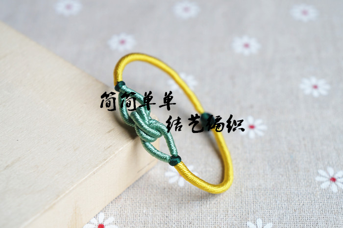Dệt tay vòng tay dây thừng vật liệu DIY gói vài vòng tay cha mẹ dây con Vòng tay đính kèm hướng dẫn [để lạnh] - Vòng chân lắc chân nữ vàng đẹp