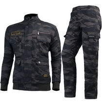 Spring and autumn stretch camouflage suit men's outdoor cotton padded labor protection wear-resistant breathable scratch-resistant work clothes stain-resistant