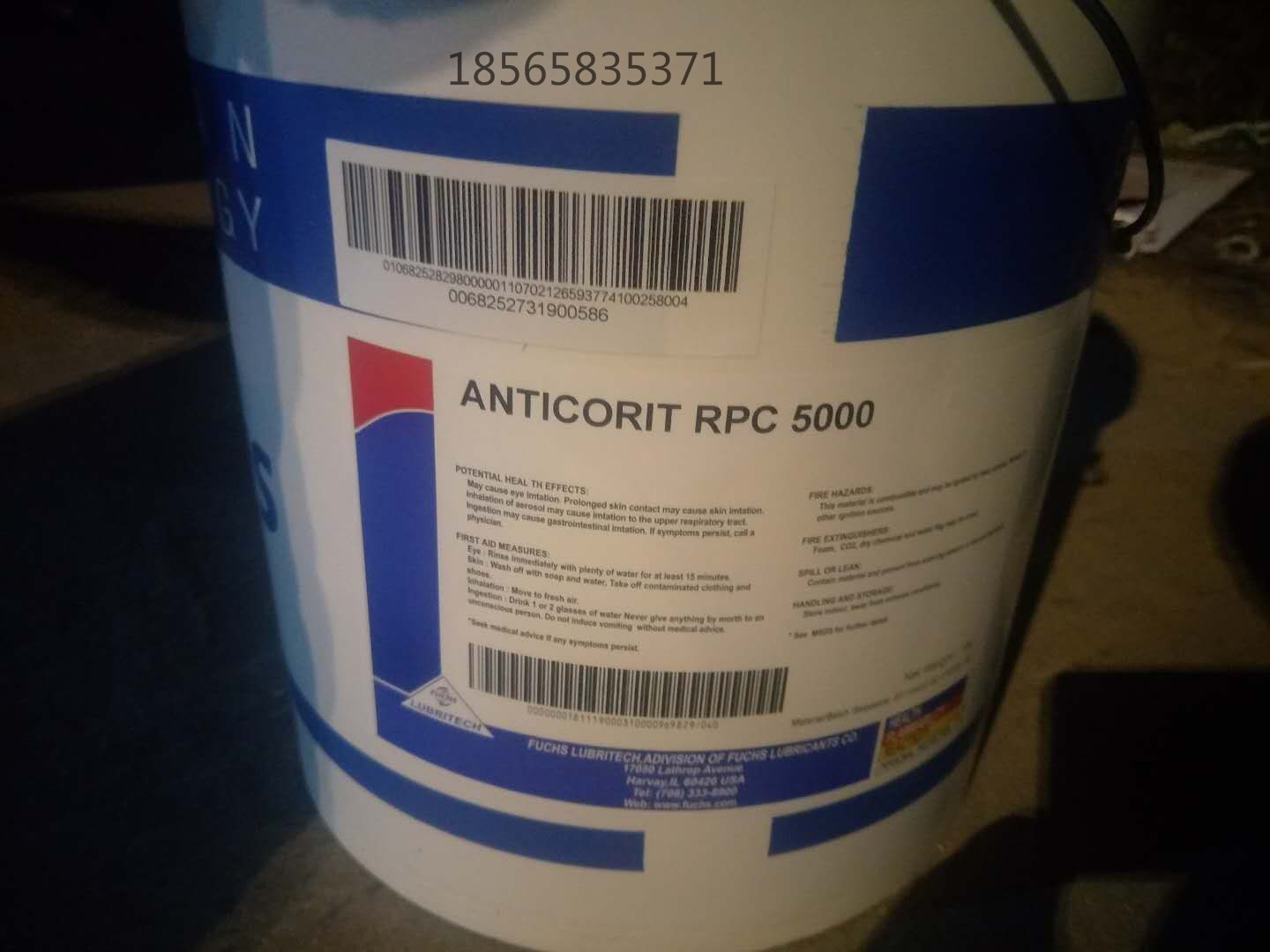 Foss RPC 5000 antirust agent FUCHS ANTICORIT RPC5000 concentrate antirust oil 18L