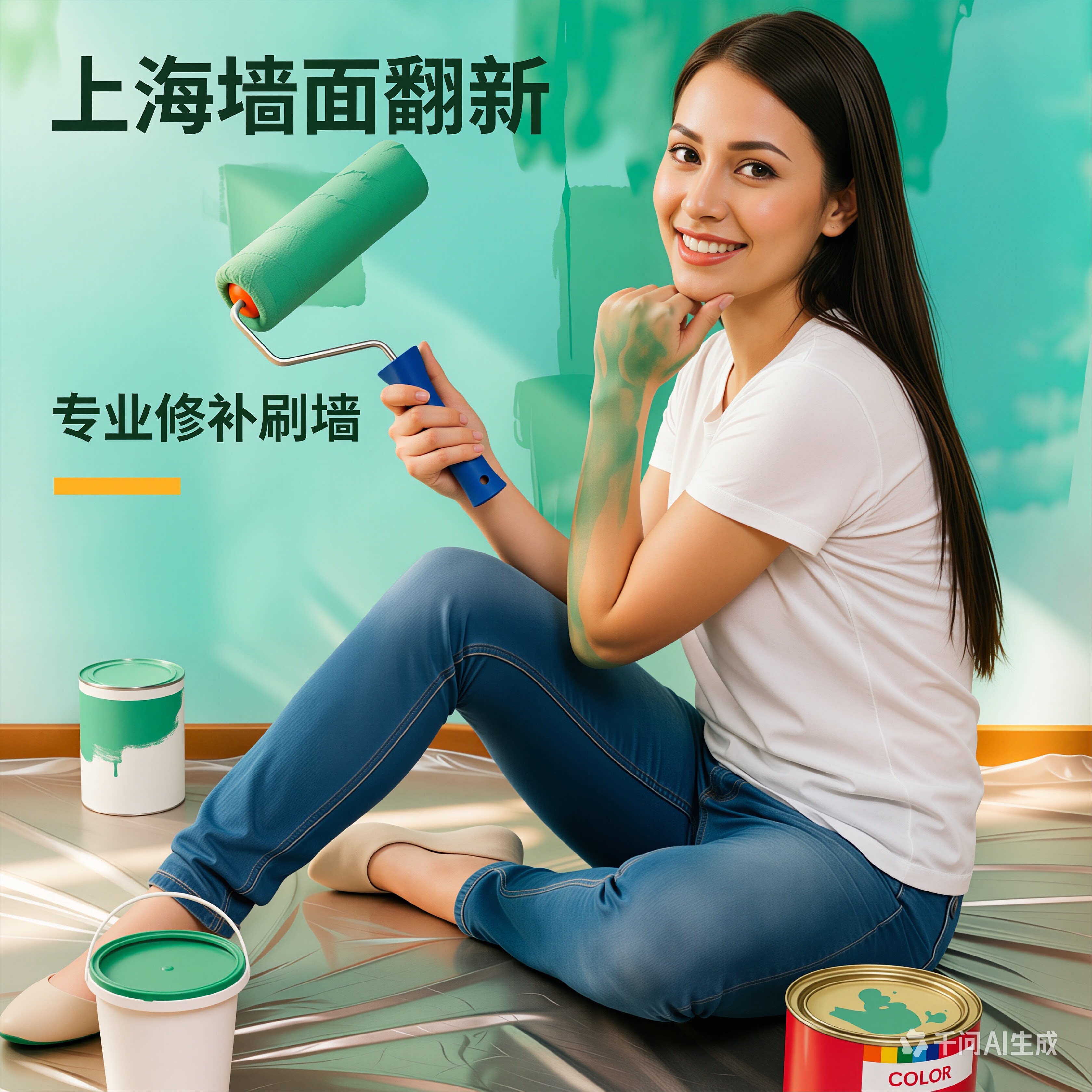 小章个人墙面旧房翻新修补刷墙上门刷新服务的LOGO
