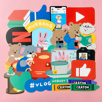 Can love luggage waterproof electric car helmet sticker anime bear trolley box stickers cute cartoon personality luggage box stickers notebook stickers waterproof stickers stickers decoration small pattern