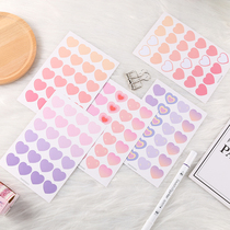 Net red ins personality simple creative hipster girl heart cute beautiful color dot stickers Morandi color stickers sealing stickers Handbook decoration creative personality love notes stickers