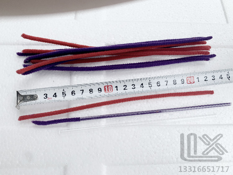 25cm*5mm 棉绒 核磁管刷 清洁刷 细杆长条形刷  玻璃管刷