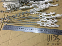 About 30cm long about 15mm in diameter extended pipe brush small hard bristles plastic bristles test tube brush