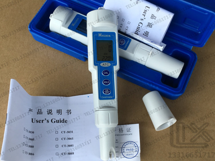 CT-3030 3031 便携式 电导率仪 数显 防水 笔式水质测试仪 包邮