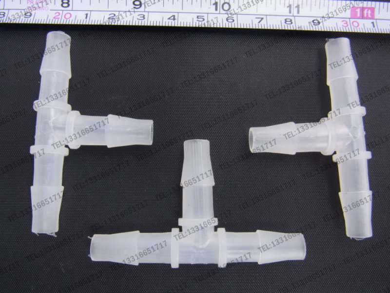 8mm T型胶管用宝塔三通 塑料接头 胶软管 三通 PE料 三通分气器