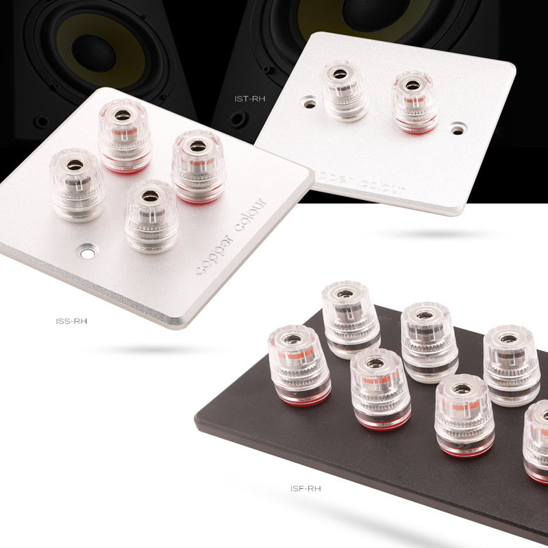 copper colour copper color pure copper plated rhodium 1 way 2 way 5 way audio socket wall plug speaker terminal post