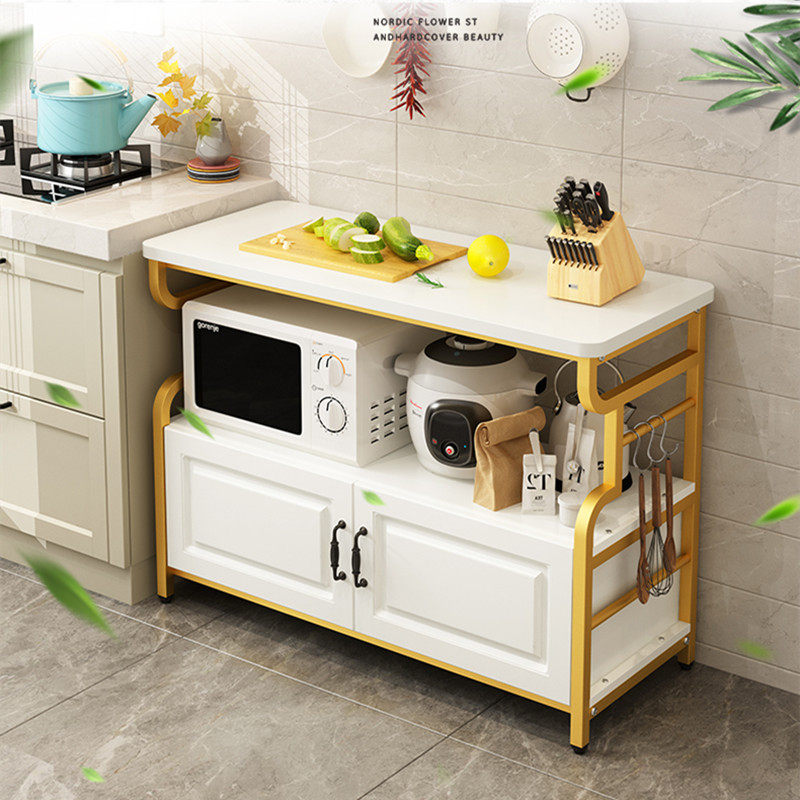Kitchen storage rack multi-functional household storage cabinet modern storage cabinet cutting table special pot rack stove cabinet