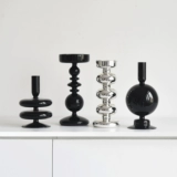 Ins Nordic Style Creative Rhein Blue Geometric Glass Mife Moft Prafts Artmort Artast Artist Home Model Bow