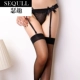 SEQULL gợi cảm quyến rũ nơ thắt nơ garter dài lưới vớ vớ thong garter set dây nịt móc tất