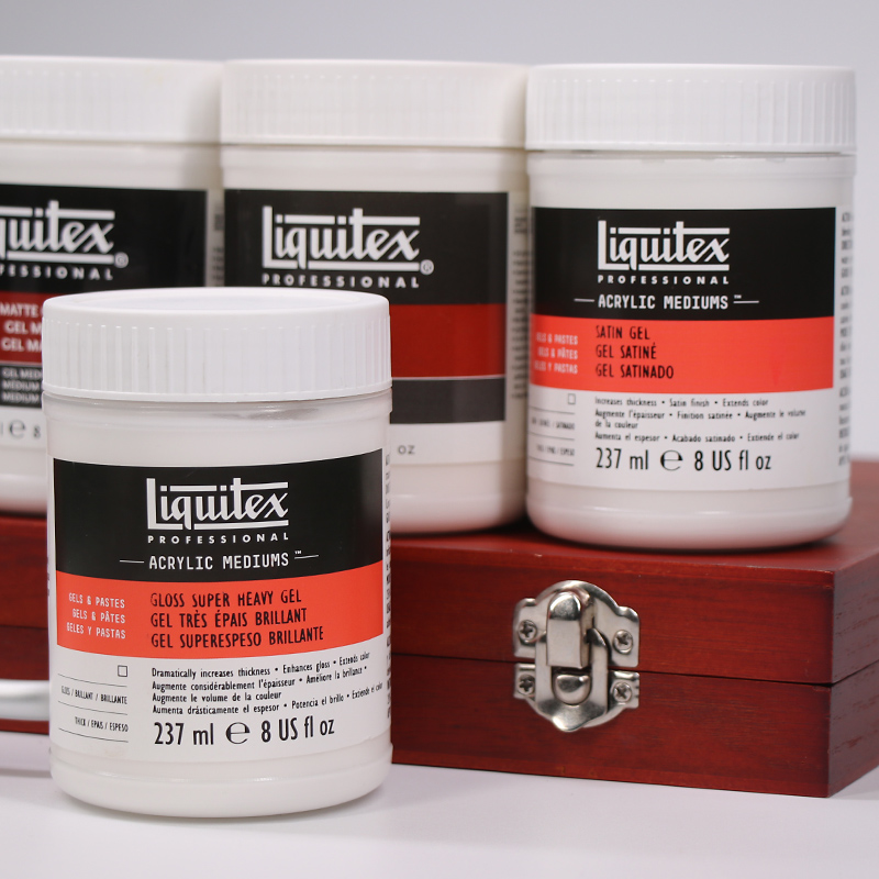 Imported Liweit sub-bright satin high-viscosity slow-drying reconciled colloidal medium adhesive transparent base acrylic oil paint medium glue base tool set comprehensive material