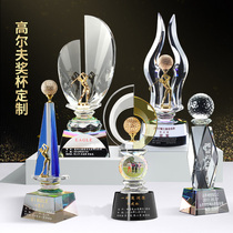  Crystal trophy custom golf souvenir high-end atmosphere Small golden man sports champion hole-in-one medal